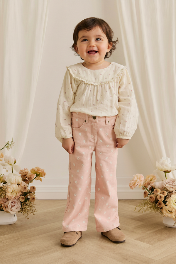Cotton Baby Pants - Floral Print