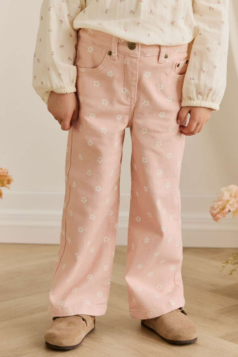 Cotton Baby Pants - Floral Print
