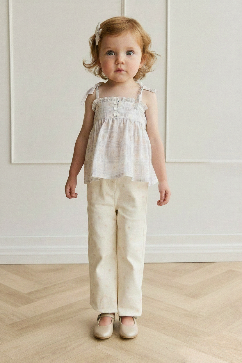 Cotton Baby Pants - Cream - Kumfy Kids (2)