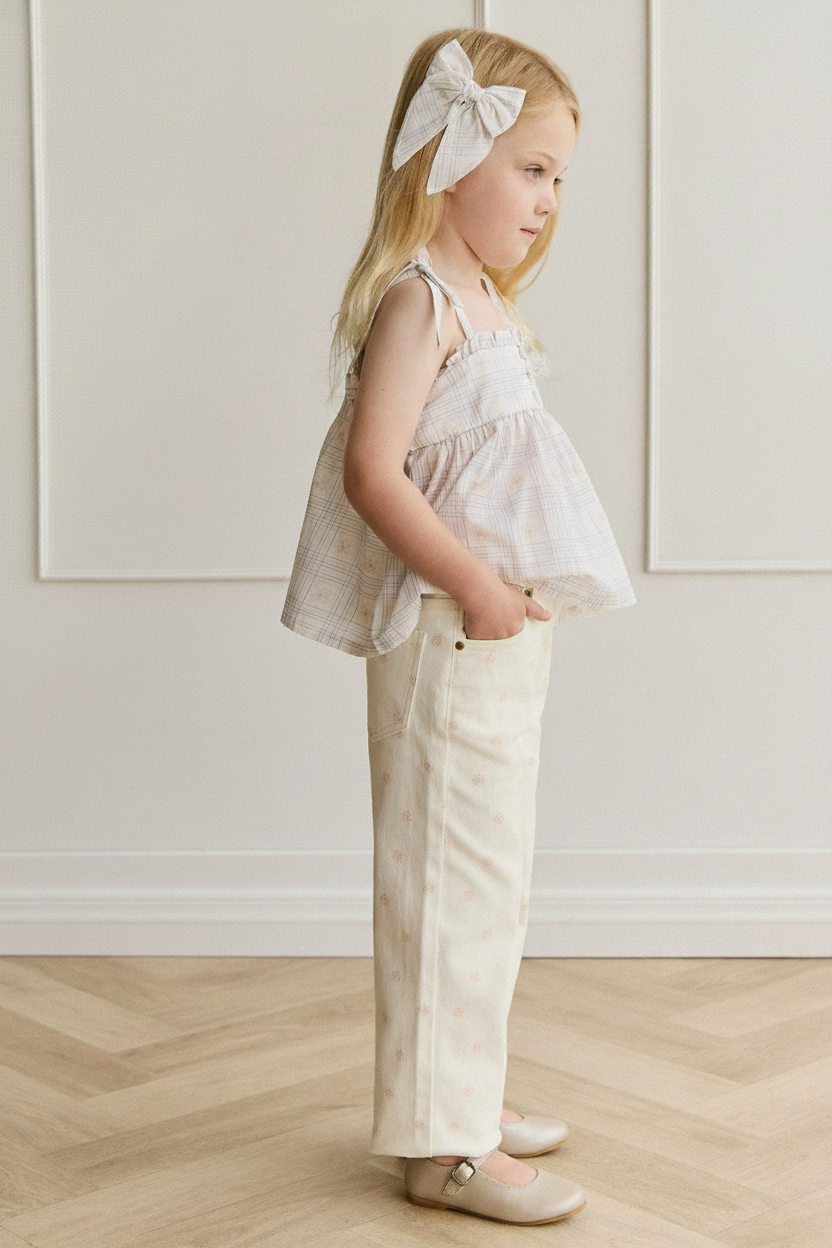 Cotton Baby Pants - Cream - Kumfy Kids (3)