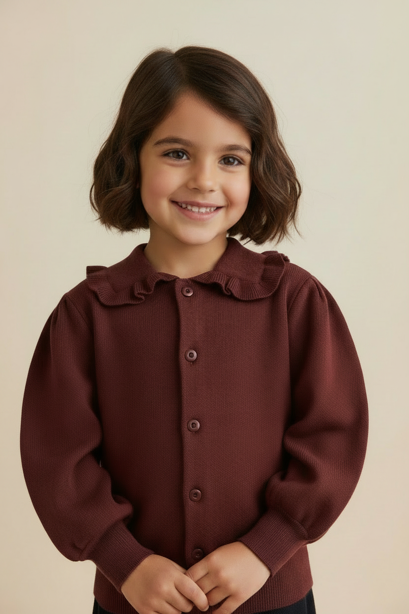 Cotton Baby Sweater - Chocolate Brown - Kumfy Kids (3)