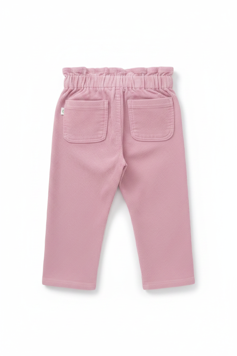 Cotton Baby Pants - Dahlia Pink - Kumfy Kids (3)