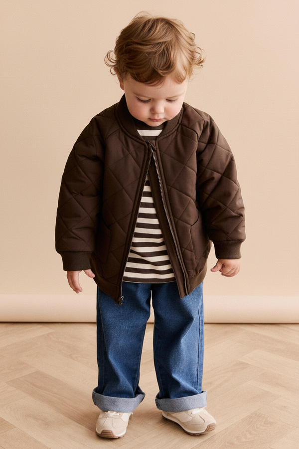 Cotton Baby Jacket - Dark Coffee