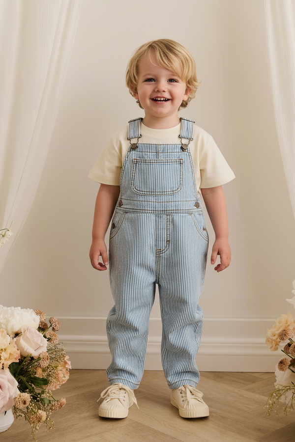 Cotton Baby Pants - Festive Stripe