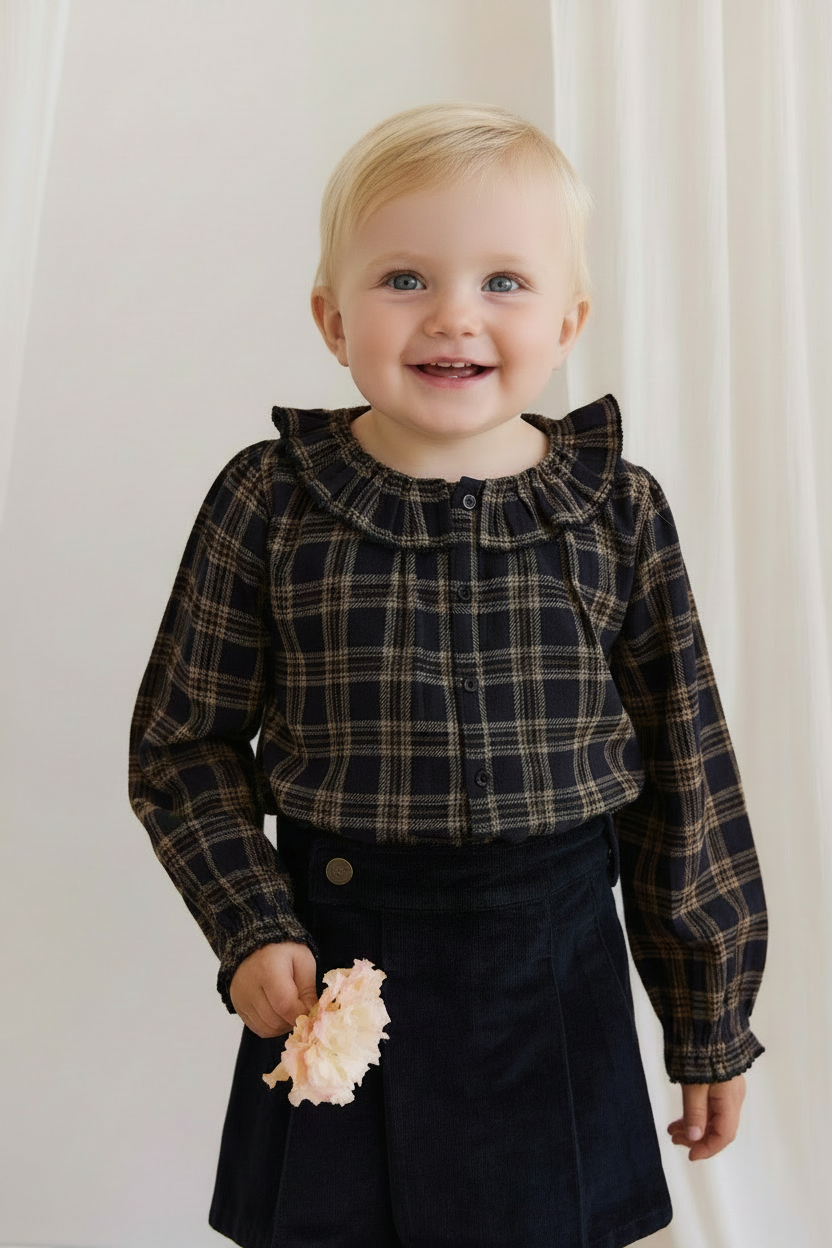 Cotton Baby Skirt - Ebony Black - Kumfy Kids (2)
