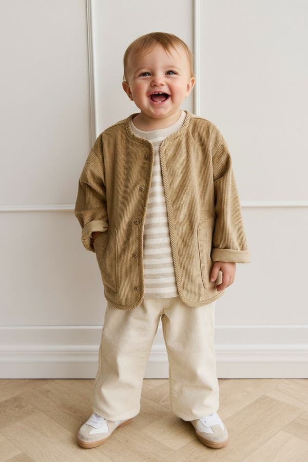 Cotton Baby Jacket - Pale Yellow