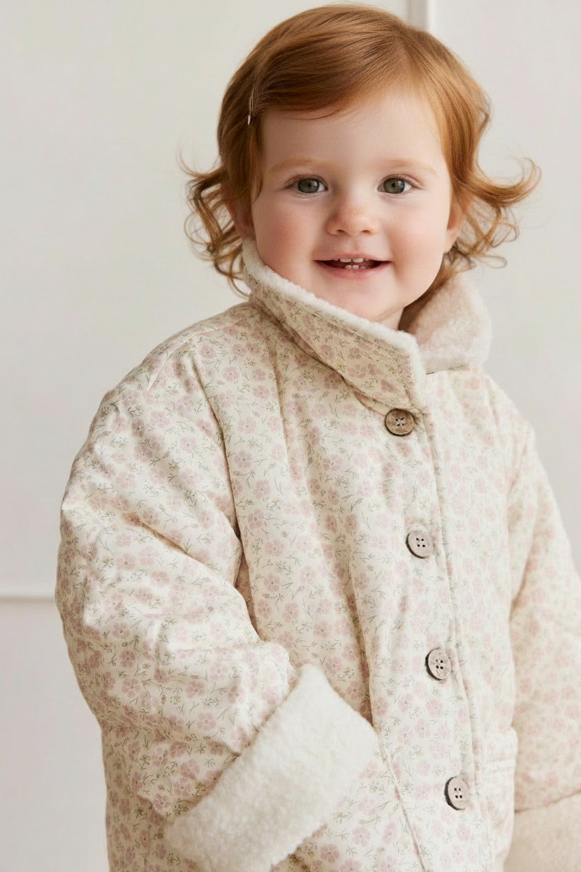Cotton Baby Jacket - Rose Pink - Kumfy Kids (2)