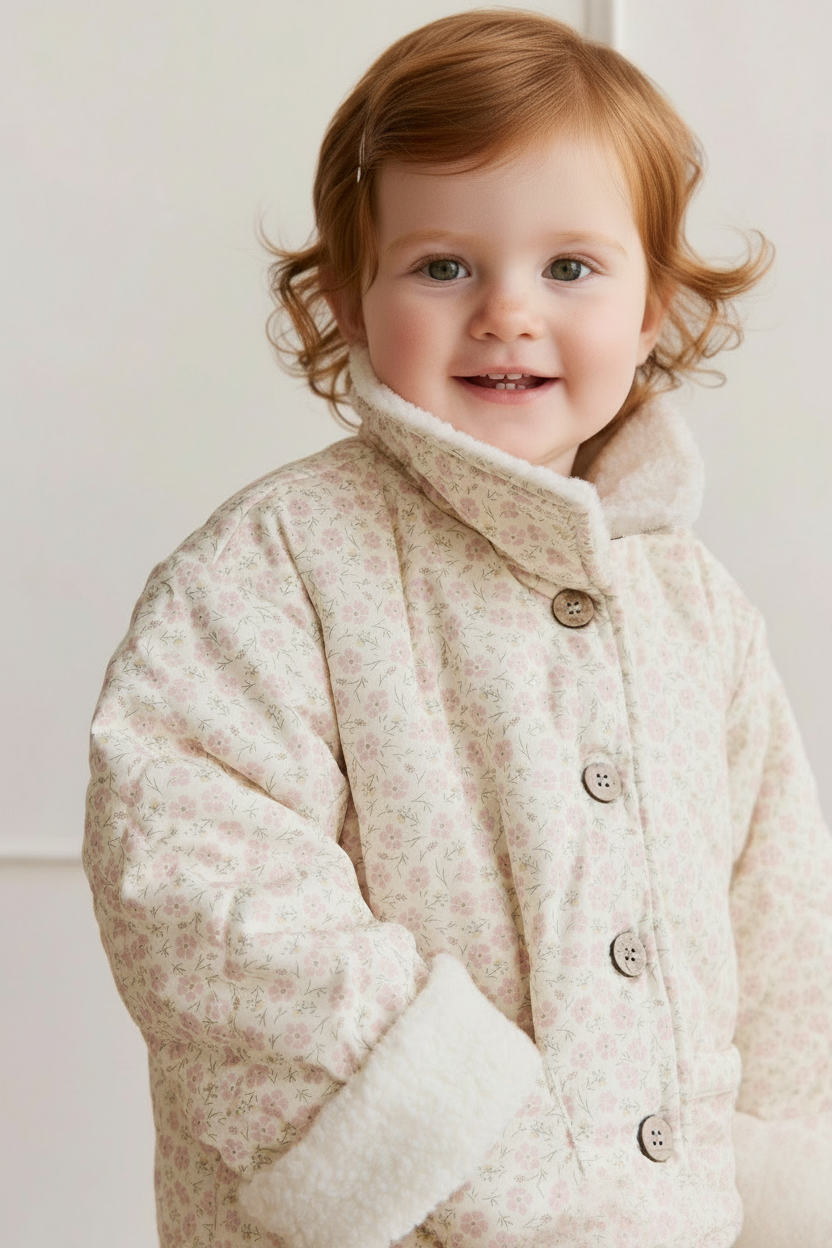 Cotton Baby Jacket - Rose Pink - Kumfy Kids (4)