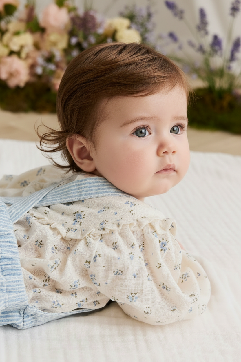 Cotton Baby Romper - Soft Stripe - Kumfy Kids (3)