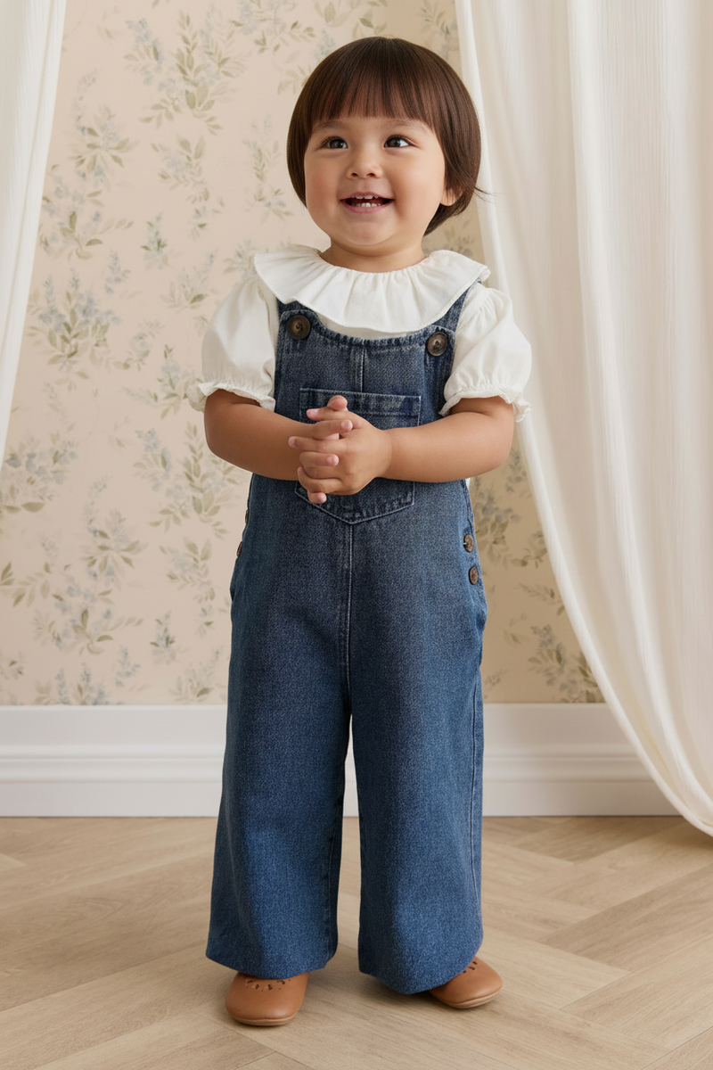Cotton Baby Pants - Classic Denim