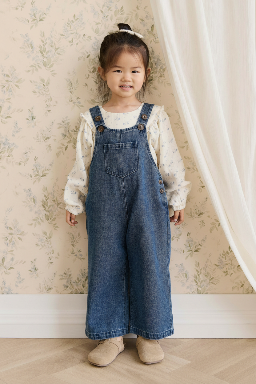 Cotton Baby Pants - Classic Denim - Kumfy Kids (4)