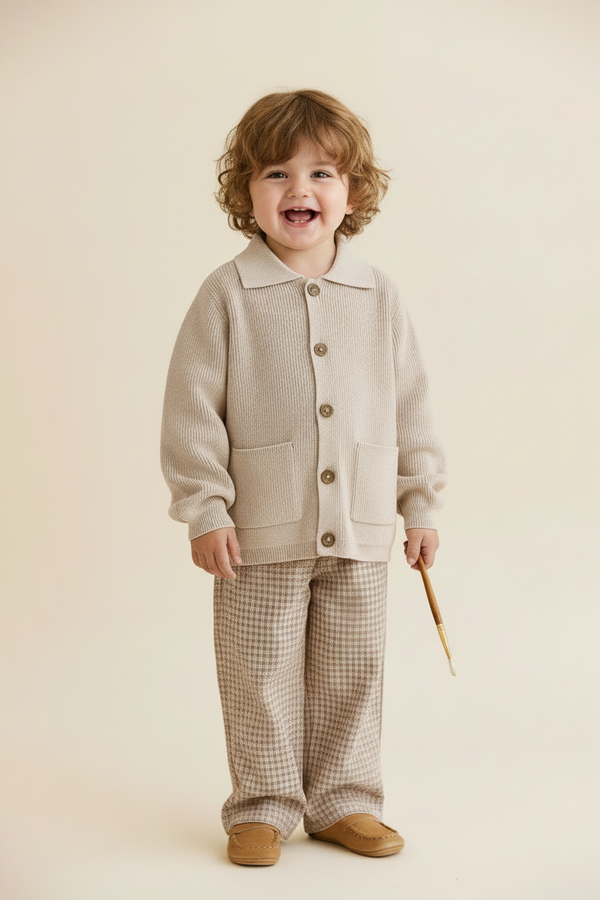 Cotton Baby Sweater - Sand