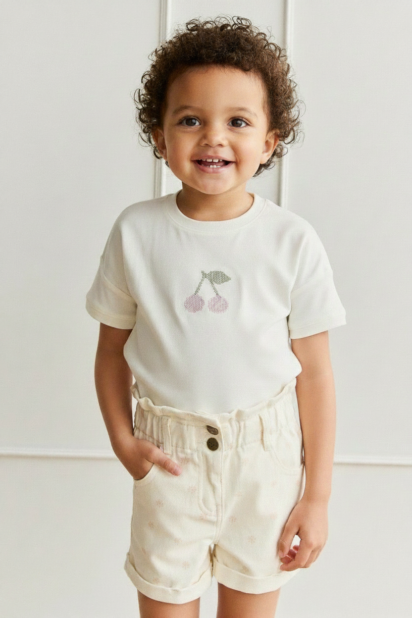 Cotton Baby Shorts - Cream - Kumfy Kids (5)