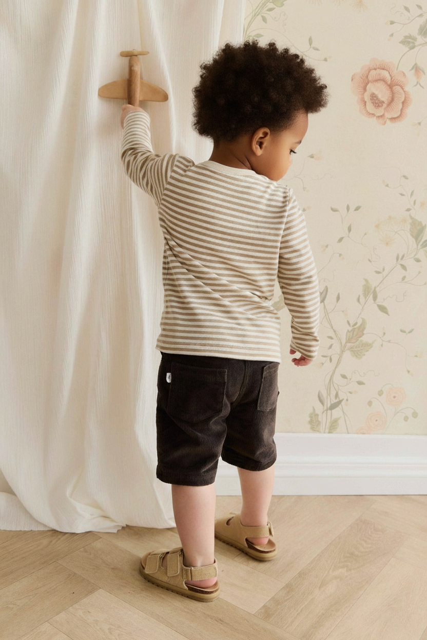 Cotton Baby Shorts - Dark Brown - Kumfy Kids (3)