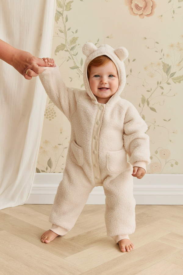 Cotton Baby Romper - Blush Rose