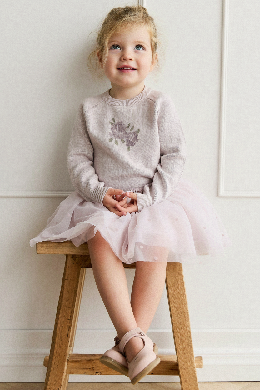 Cotton Baby Skirt - Heart Print - Kumfy Kids