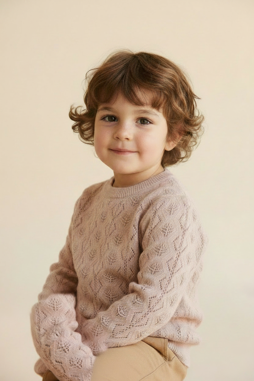 Cotton Baby Sweater - Chalky Pink - Kumfy Kids