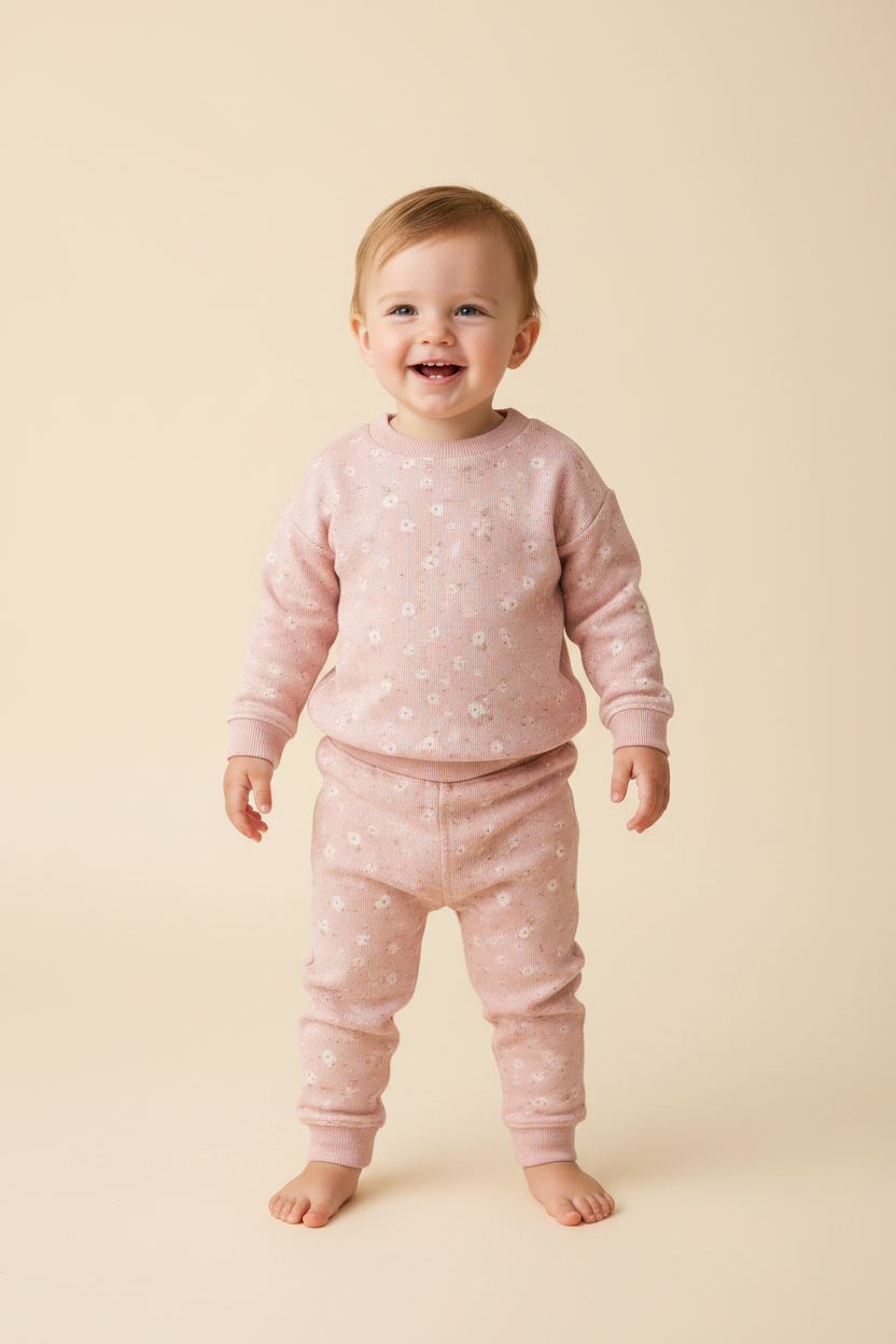 Cotton Baby Dress - Powder Pink - Kumfy Kids