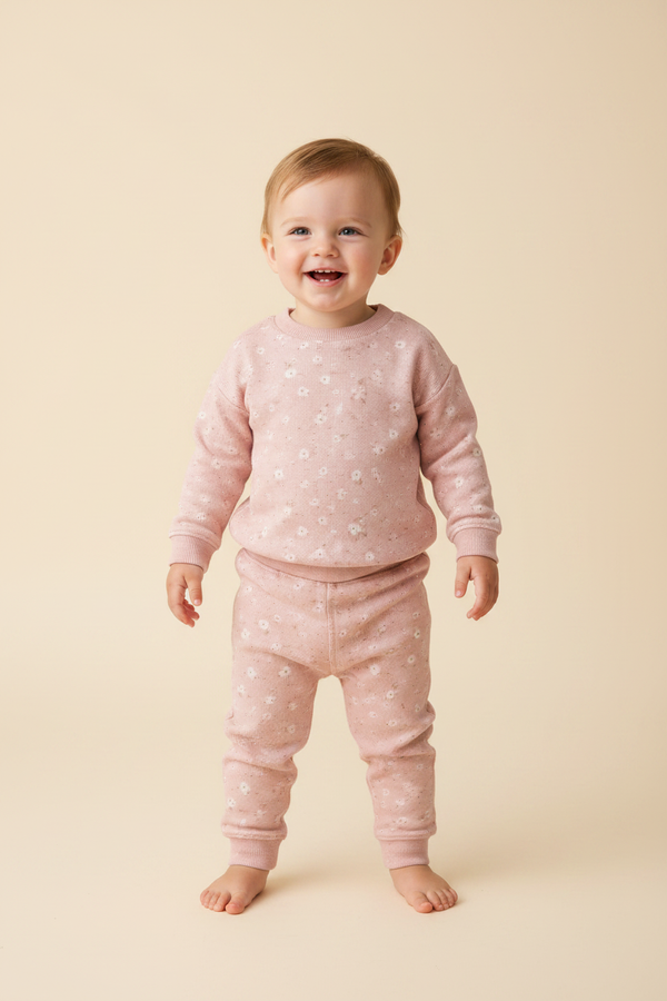 Cotton Baby Dress - Powder Pink