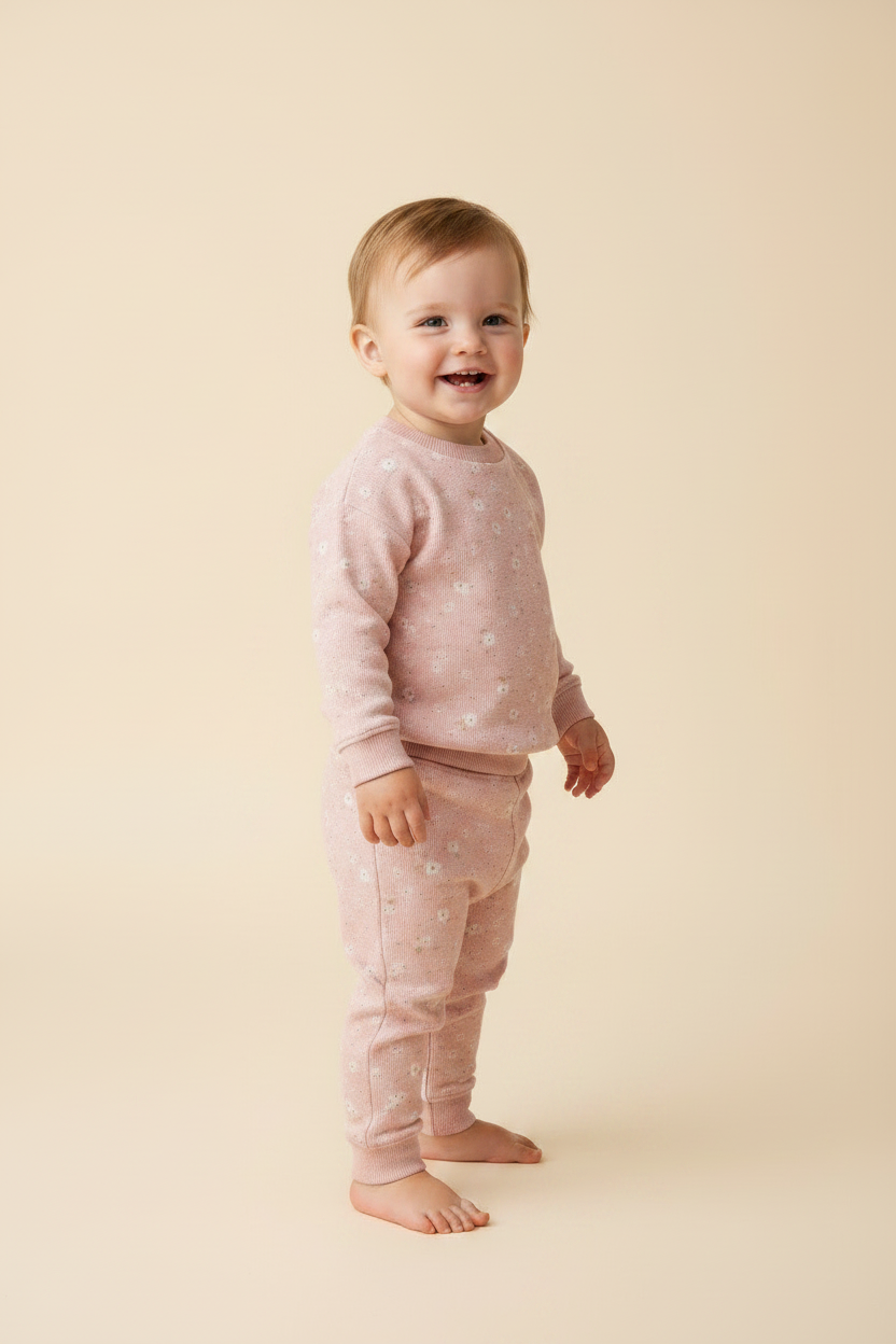 Cotton Baby Dress - Powder Pink - Kumfy Kids (2)