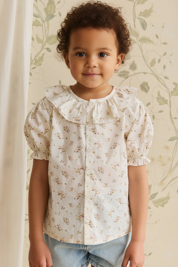 Organic Cotton Baby Top - Antique White