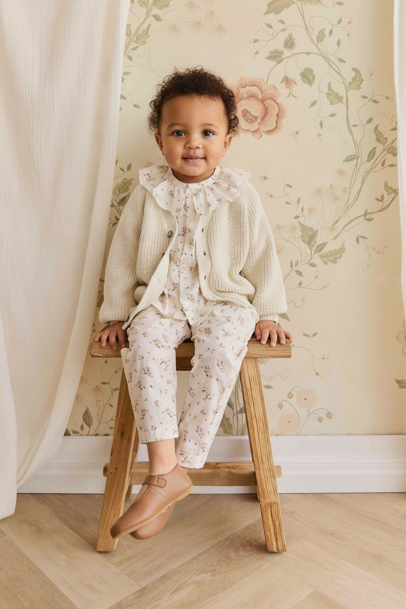 Organic Cotton Baby Top - Antique White