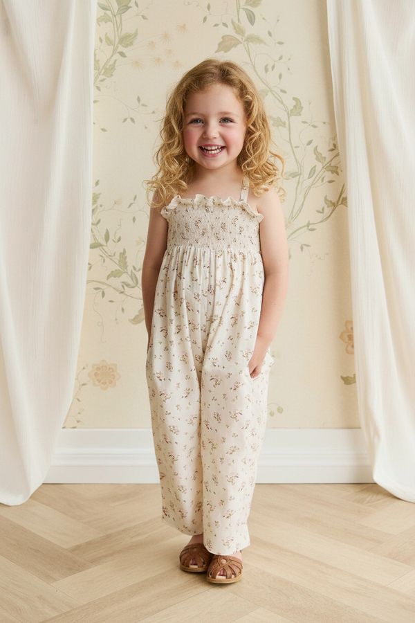 Organic Cotton Baby Romper - Antique White