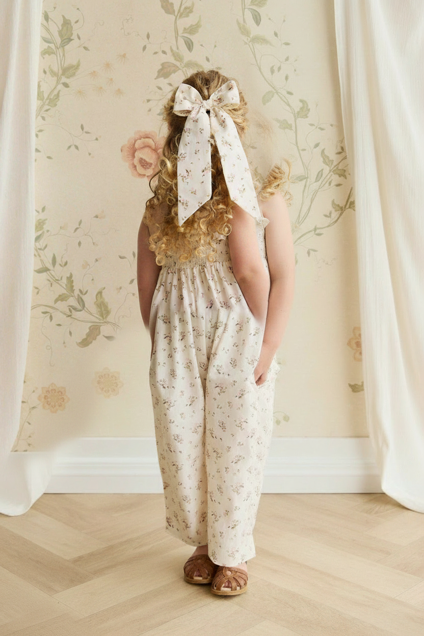 Organic Cotton Baby Romper - Antique White