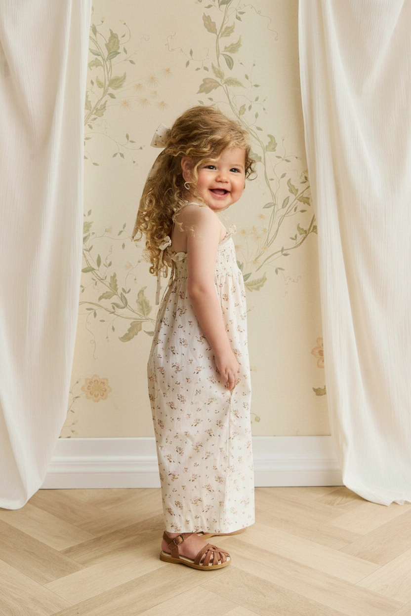 Organic Cotton Baby Romper - Antique White - Kumfy Kids (3)