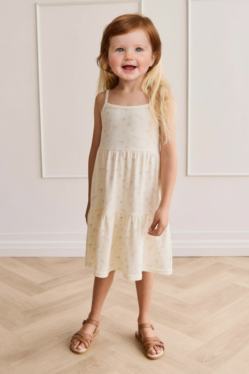Organic Cotton Baby Dress - White - Kumfy Kids