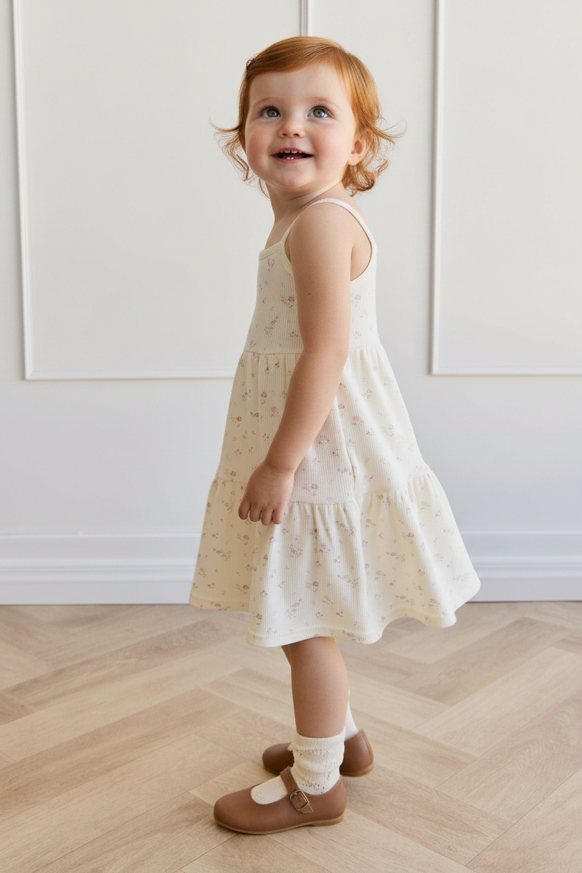 Organic Cotton Baby Dress - White - Kumfy Kids (4)
