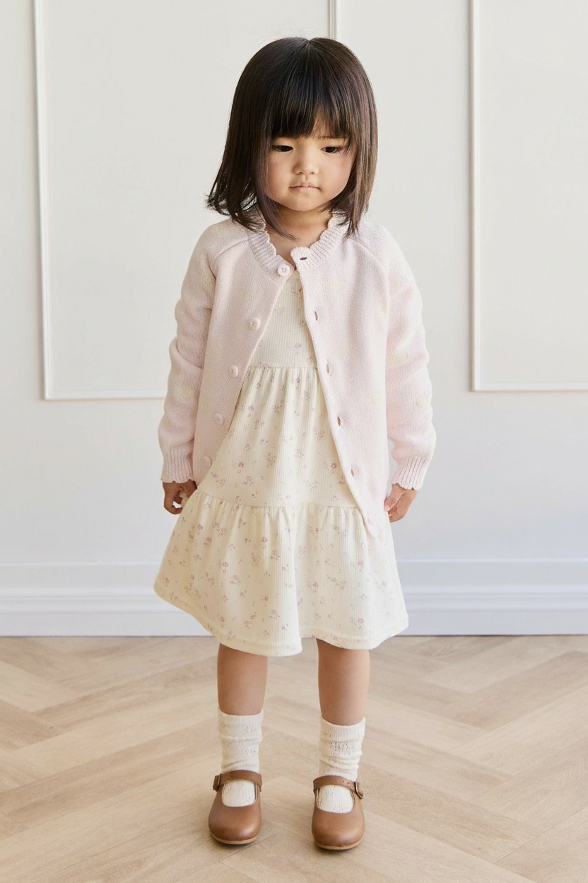 Organic Cotton Baby Dress - White - Kumfy Kids (5)