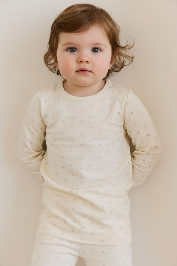 Organic Cotton Baby Pajama Set - Cherry Print