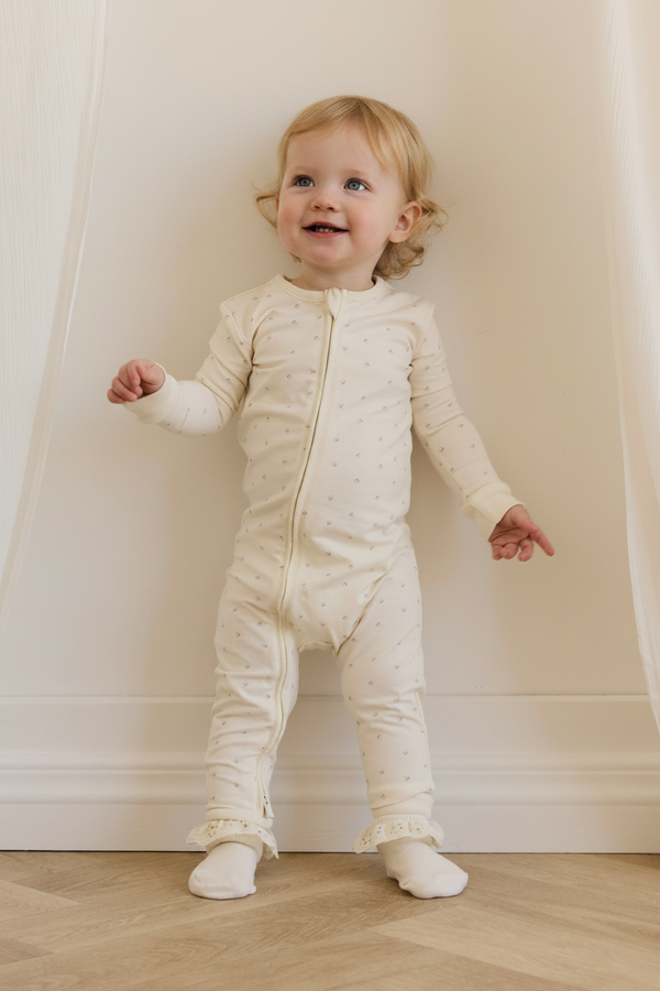 Organic Cotton Baby Romper - Cherry Print