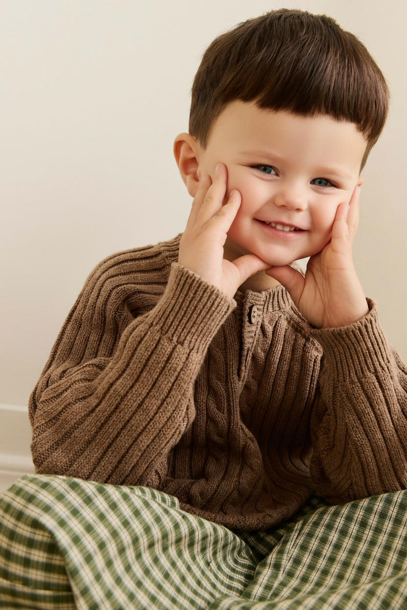 Organic Cotton Baby Pants - Earth Check