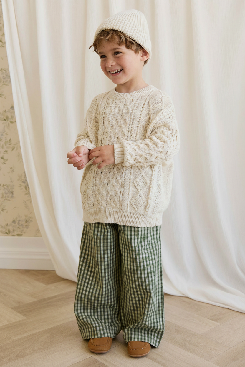 Organic Cotton Baby Pants - Earth Check - Kumfy Kids (3)