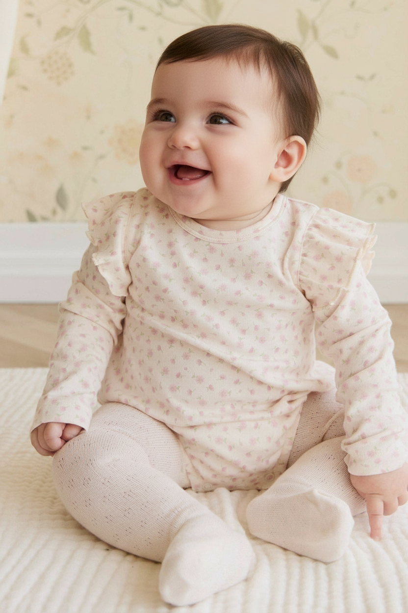 Organic Cotton Baby Romper - Blush Pink - Kumfy Kids (3)