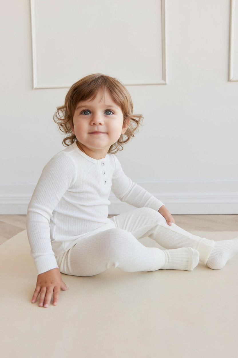 Organic Cotton Baby Top - Cream