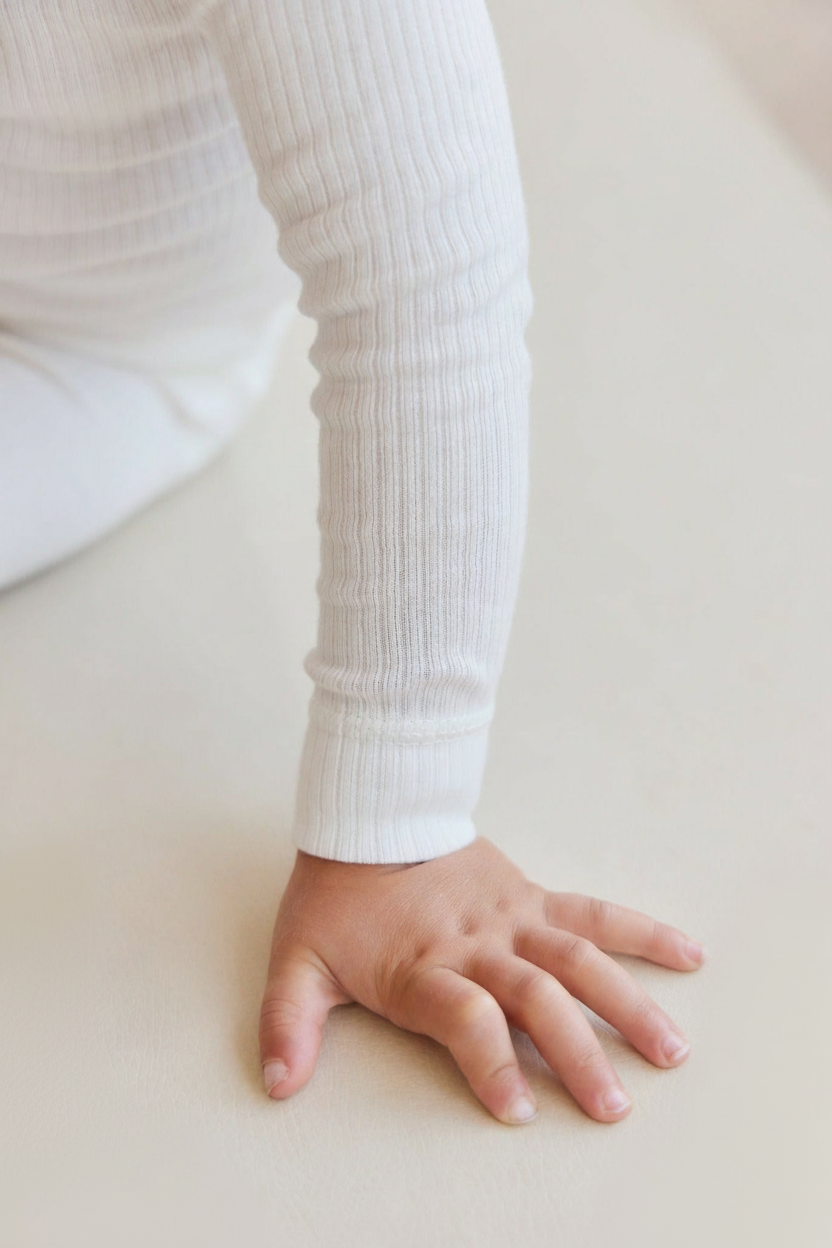 Organic Cotton Baby Top - Cream - Kumfy Kids (3)