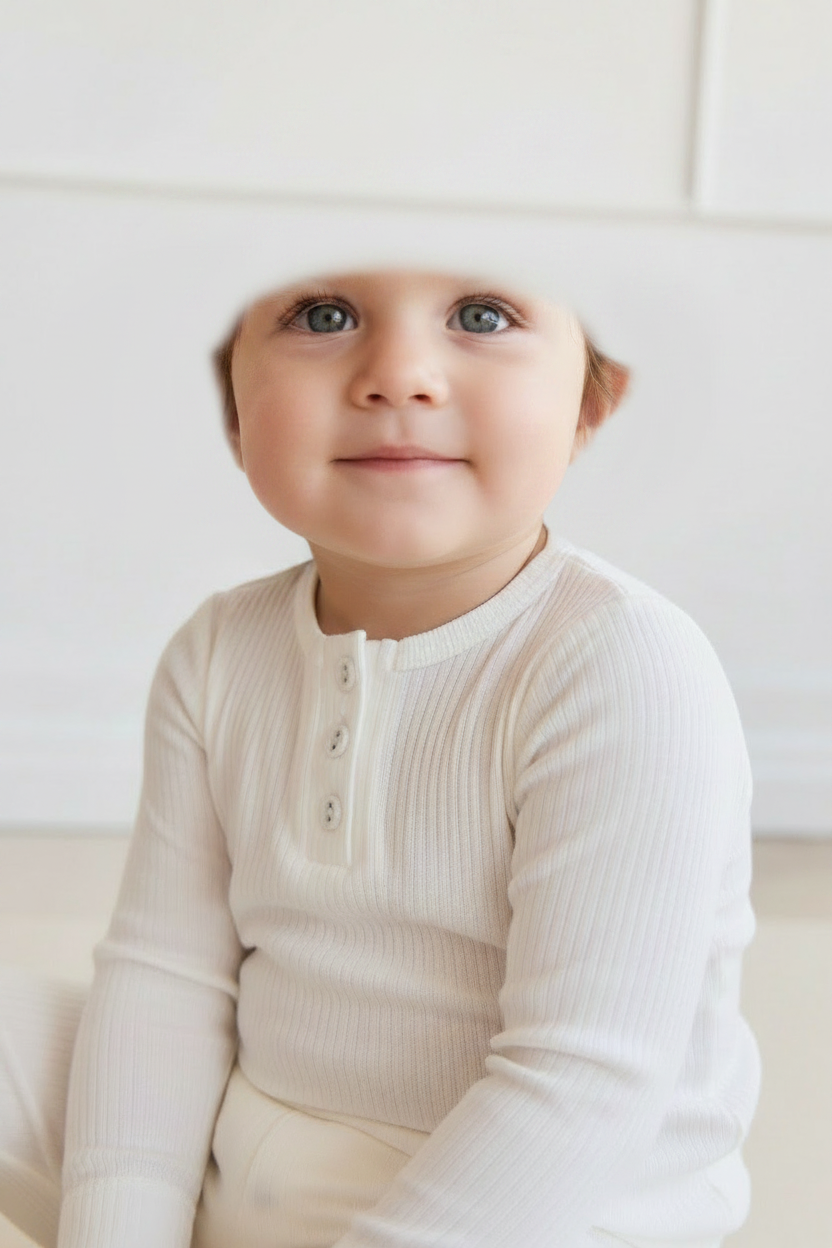 Organic Cotton Baby Top - Cream - Kumfy Kids (4)