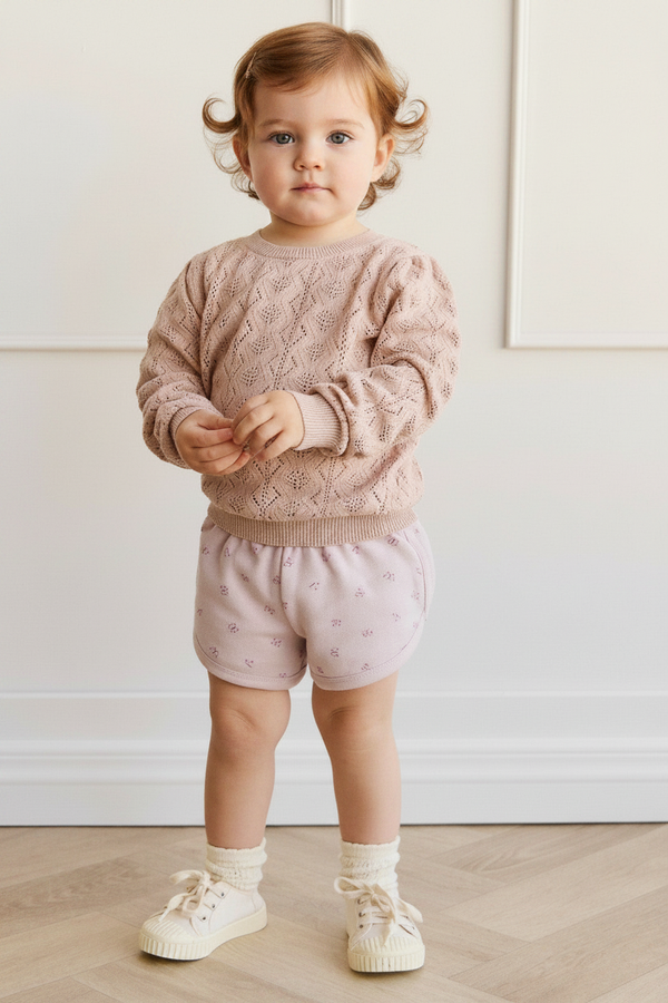 Organic Cotton Baby Shorts - Butterfly Print