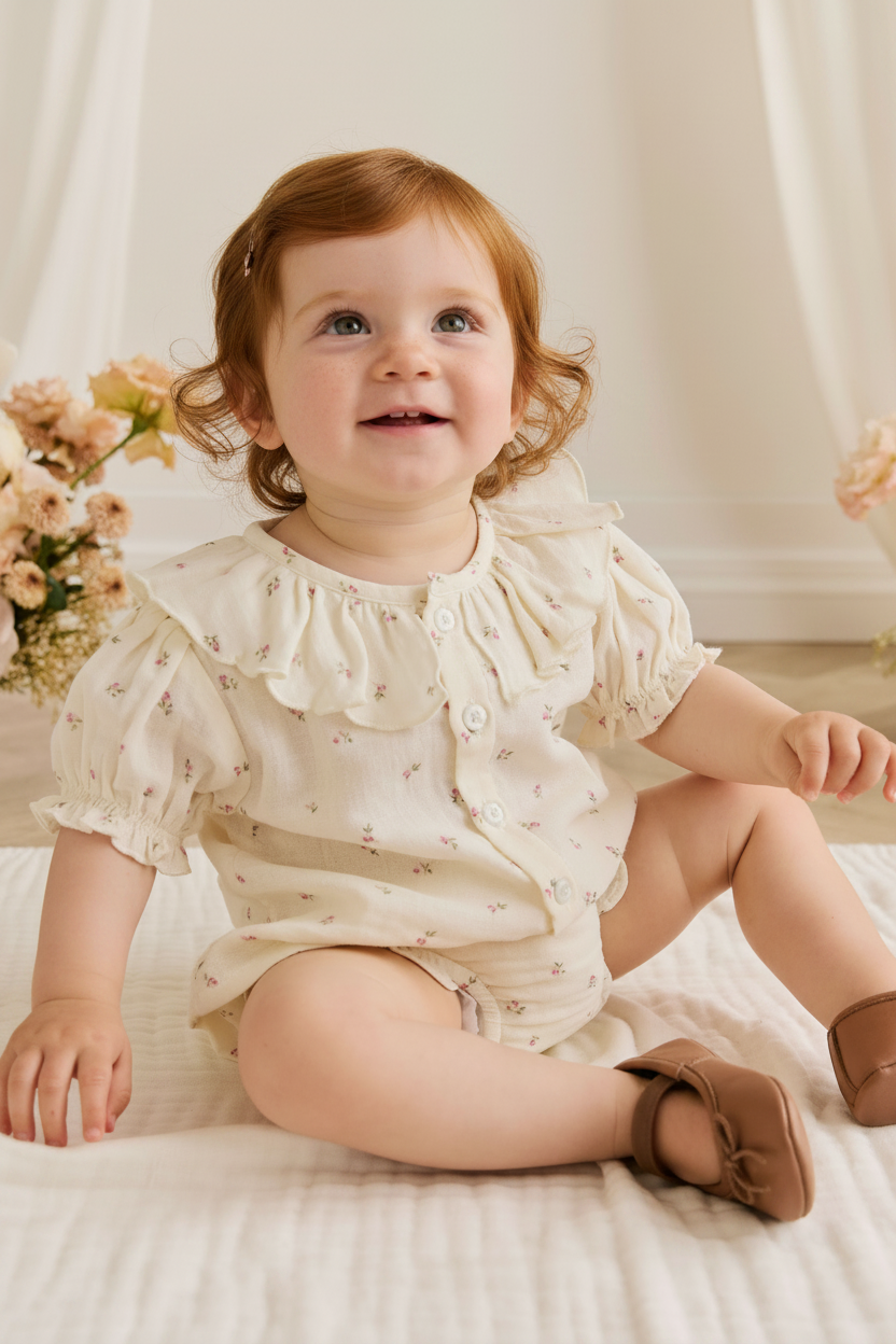 Cotton Muslin Baby Top - Dusty Rose - Kumfy Kids