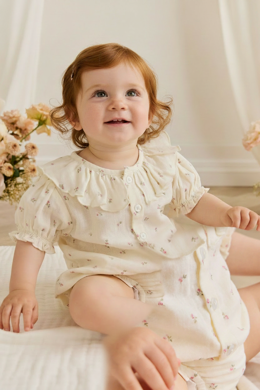 Cotton Muslin Baby Top - Dusty Rose - Kumfy Kids (5)