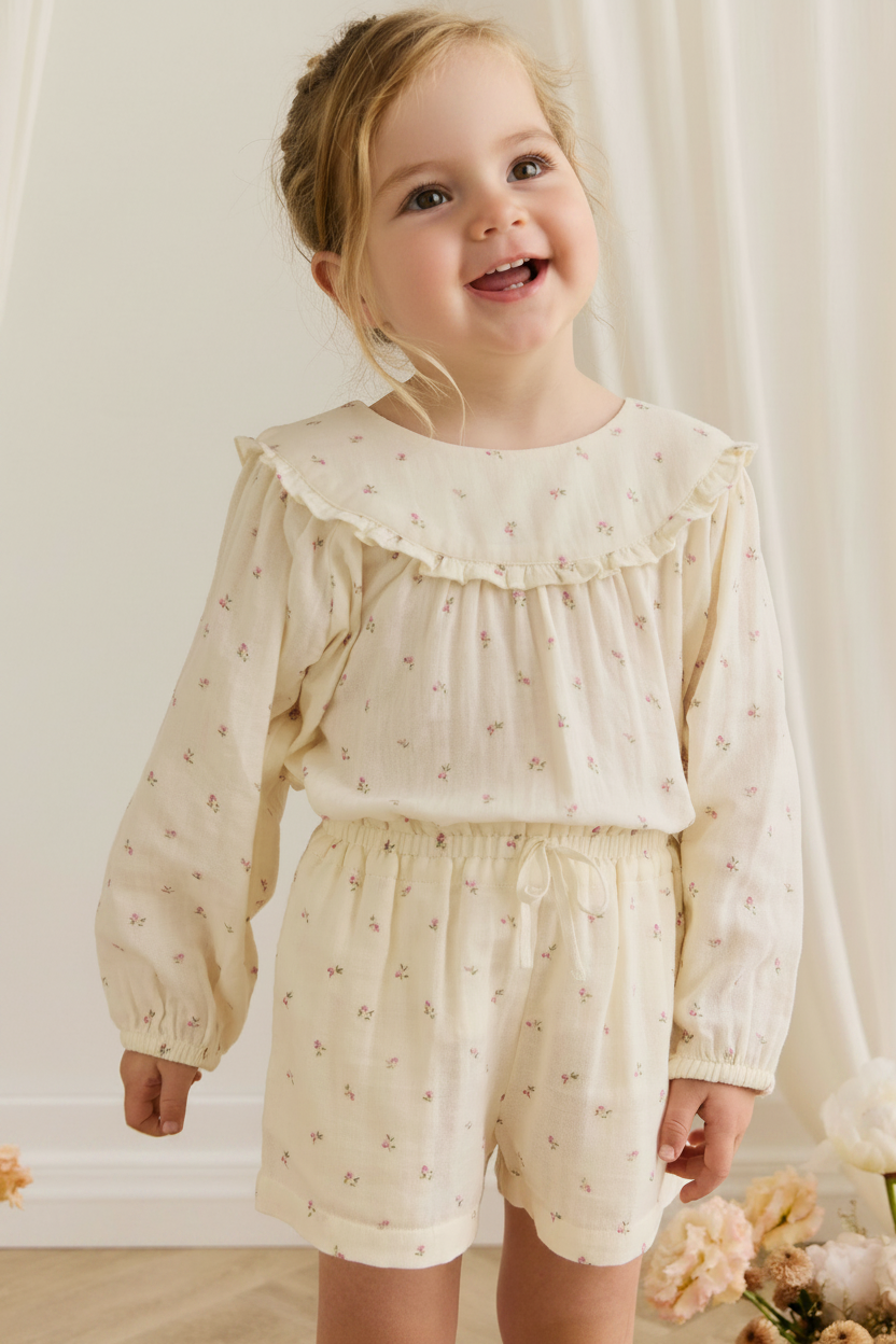 Cotton Muslin Baby Top - Dusty Rose - Kumfy Kids