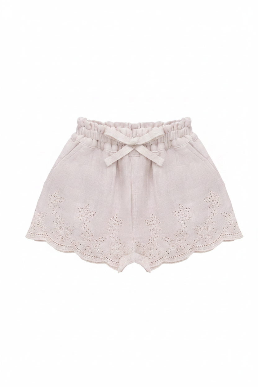 Cotton Muslin Baby Shorts - Pale Lilac - Kumfy Kids (2)