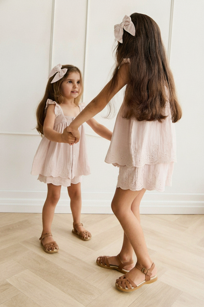 Cotton Muslin Baby Shorts - Pale Lilac - Kumfy Kids (4)