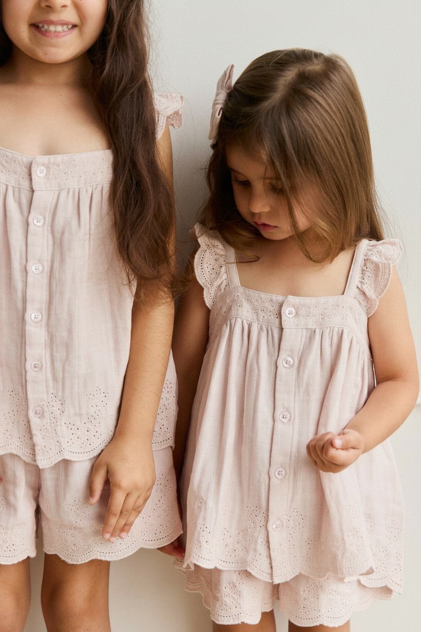 Cotton Muslin Baby Shorts - Pale Lilac - Kumfy Kids (5)