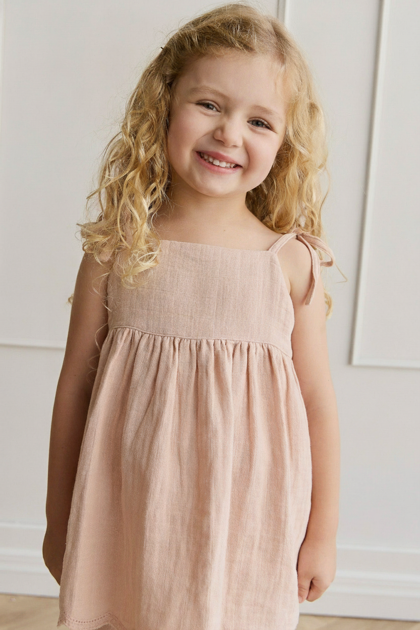 Cotton Muslin Baby Top - Chalky Pink - Kumfy Kids (5)