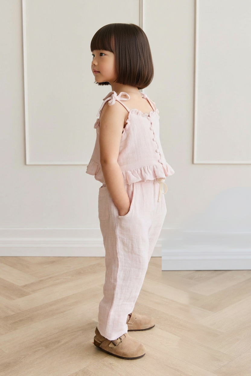 Cotton Muslin Baby Pants - Cinnamon - Kumfy Kids (3)