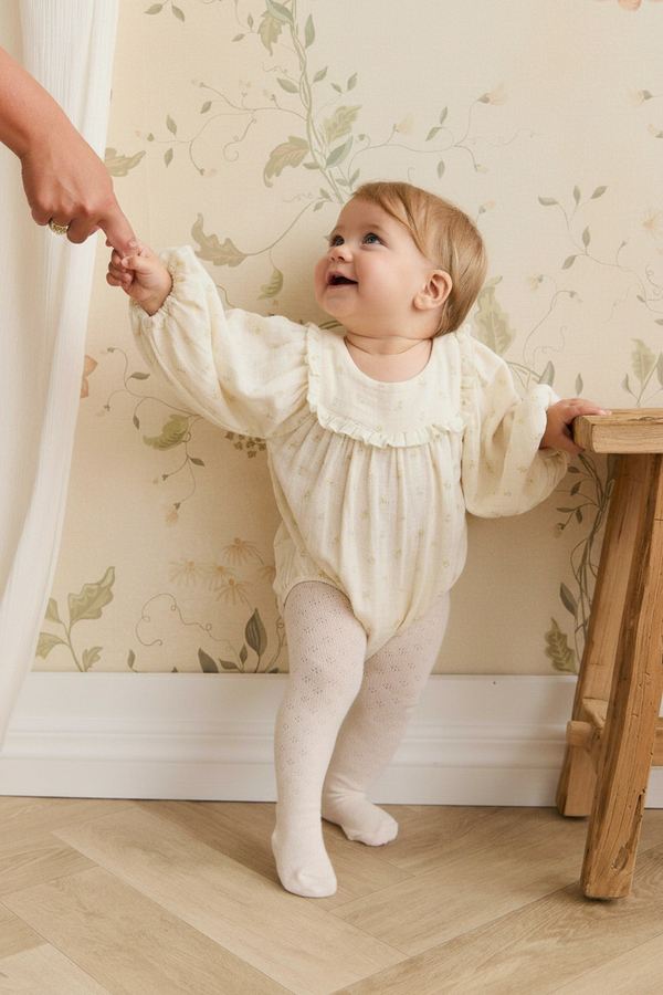 Cotton Muslin Baby Romper - Ditsy Floral